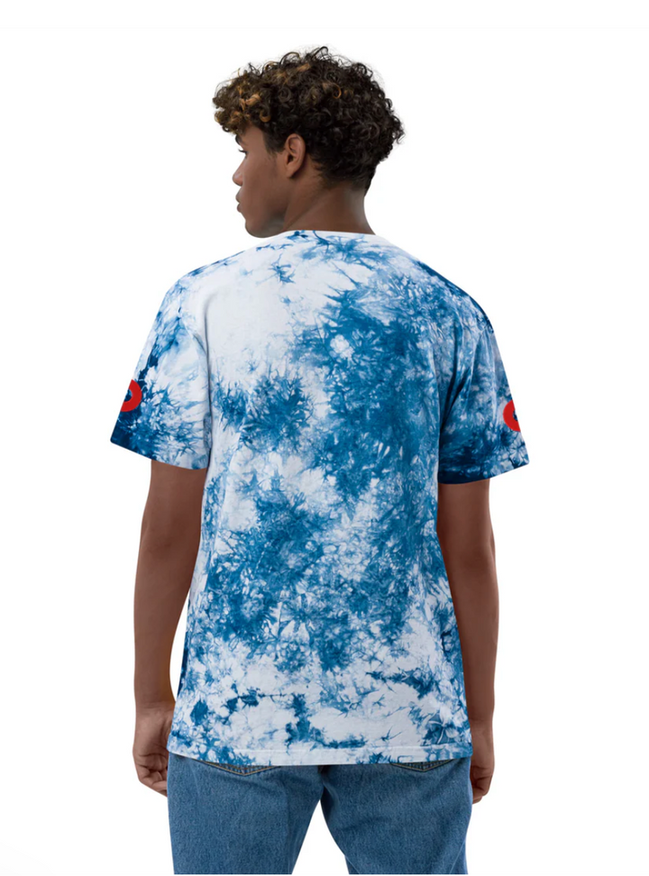 Embroidered Phish Oversized Tie-Dye T-Shirt | Blue Fishman Donut Shirt