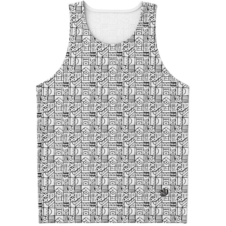 Zentangle Tank Top – Black &amp; White Pattern Statement Tank