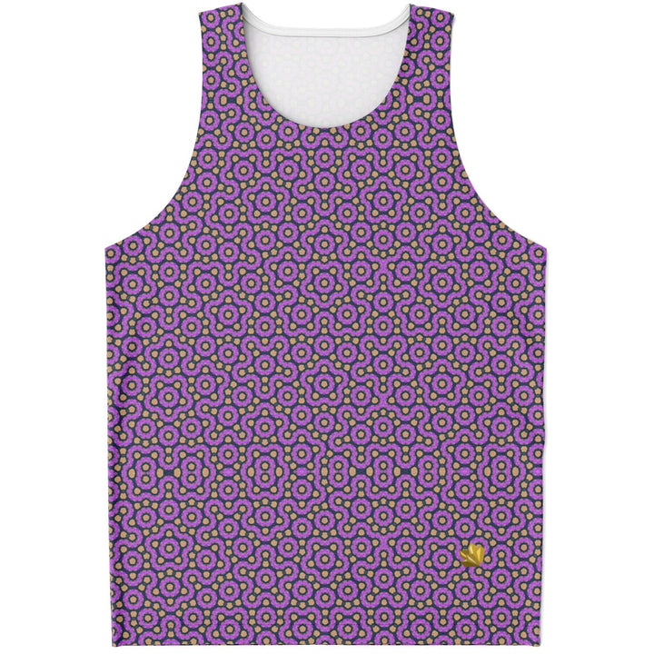 Mosaic Fractal Tank Top – Fuscia Geometric Pattern Tank