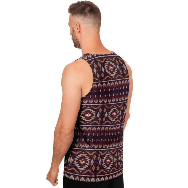 Midnight Mesa Tank Top – Southwestern Geometric Pattern Shirt