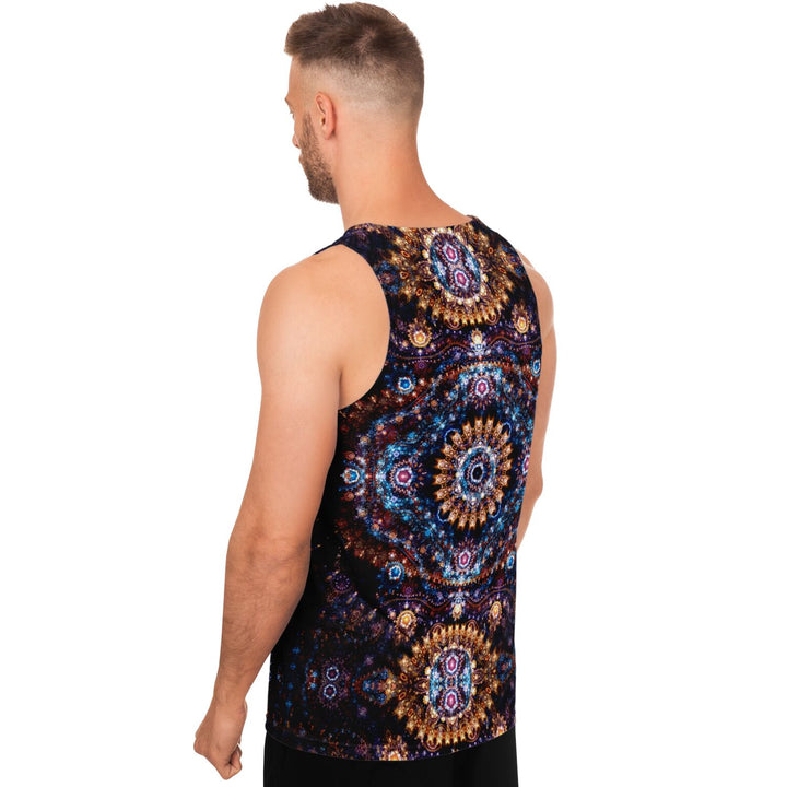 Cosmic Plane Tank Top – NASA Space Image Festival Shirt with Celestial Mandala Pattern