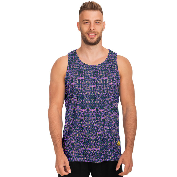 Mosaic Fractal Tank Top – Purple Geometric Pattern Tank