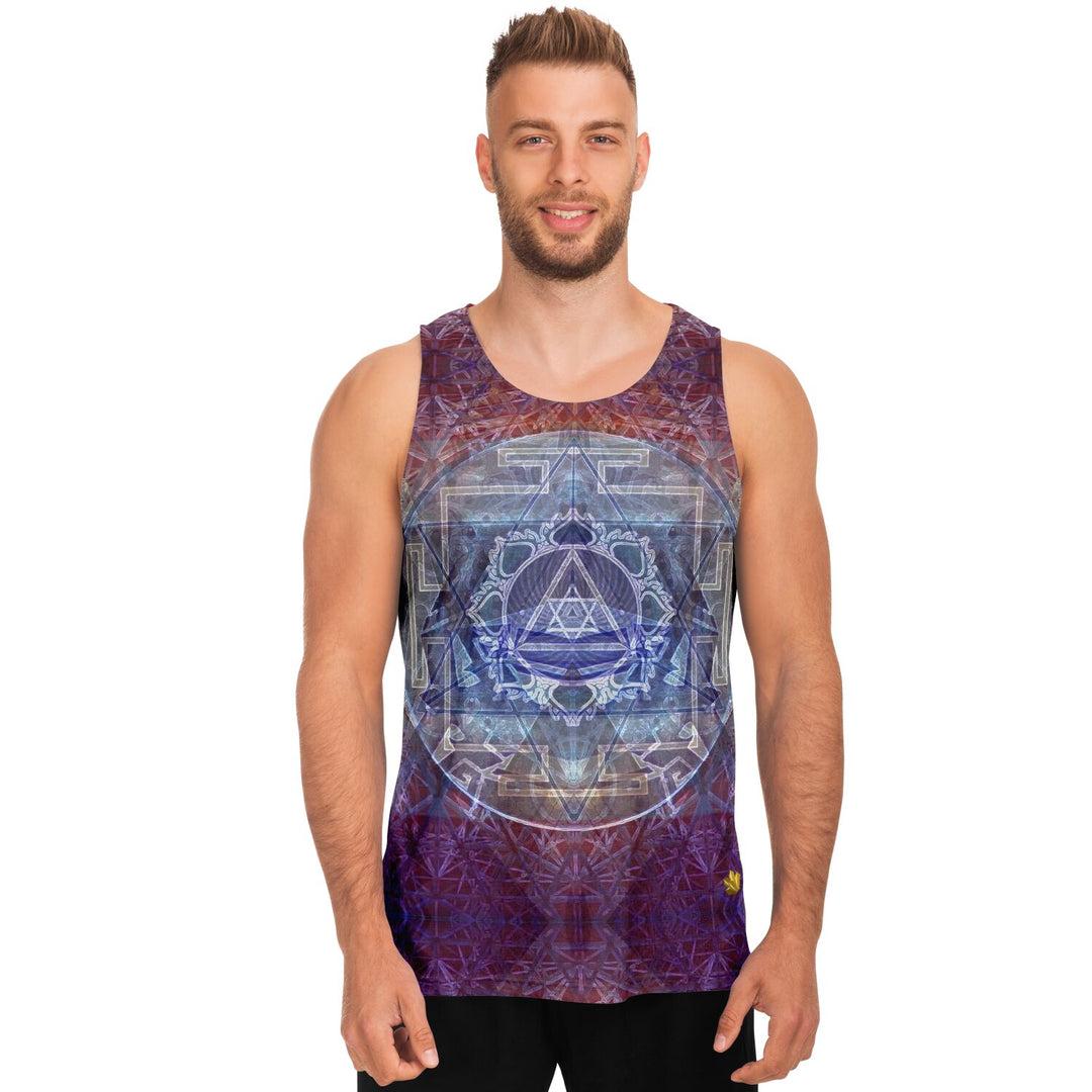 Sacred Violet Tank Top – Festival Shirt with Sacred Geometry