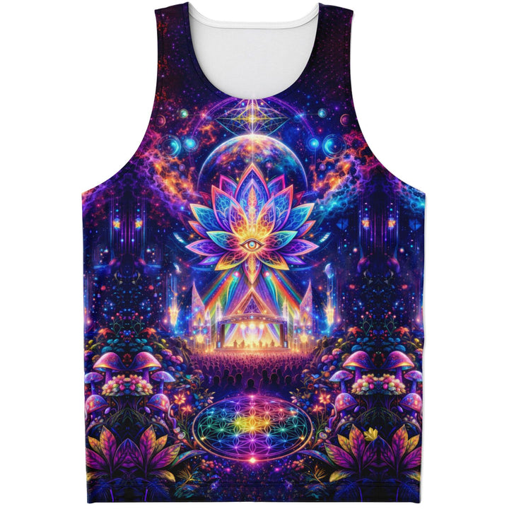 Cosmic Concert Tank Top – Psychedelic Lotus Stage Festival Shirt