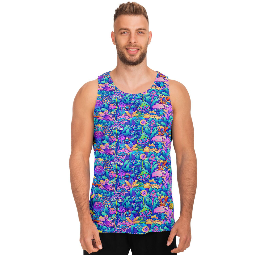 Psychedelic Mushroom Tank Top – Trippy Festival Shirt