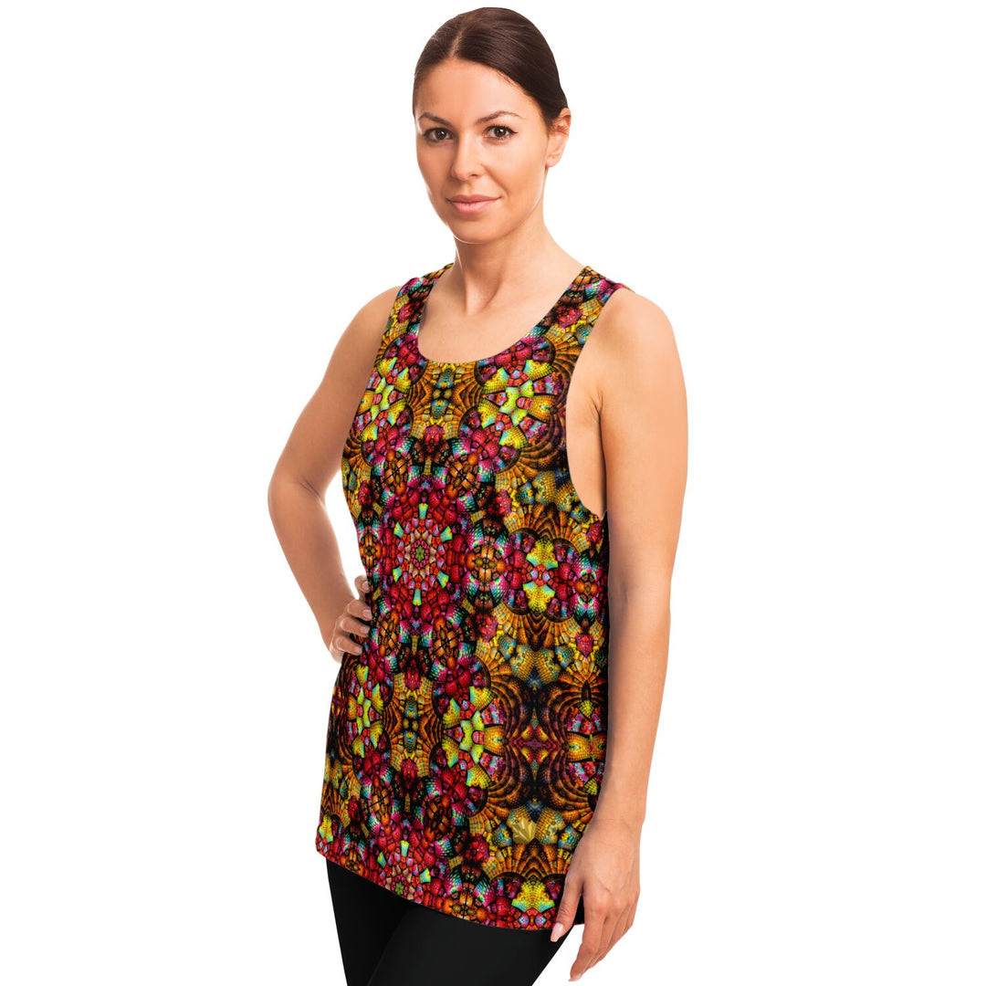 Fractal Glass Tank Top – Kaleidoscope Pattern Festival Shirt