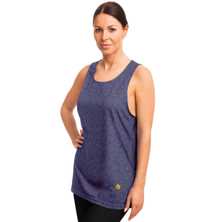Mosaic Fractal Tank Top – Purple Geometric Pattern Tank