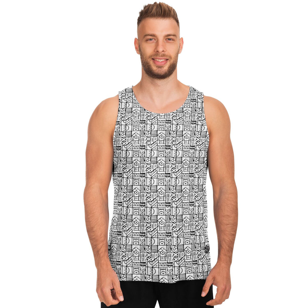 Zentangle Tank Top – Black &amp; White Pattern Statement Tank