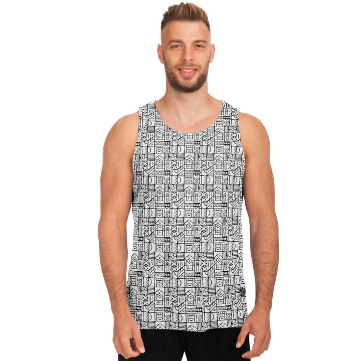 Zentangle Tank Top – Black &amp; White Pattern Statement Tank