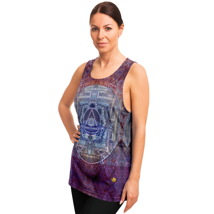 Sacred Violet Tank Top – Festival Shirt with Sacred Geometry
