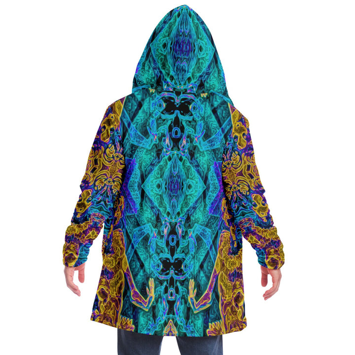 Seer Cuddle Cloak | Unisex Minky Sherpa Lined Hooded Coat | Women and Mens Festival Coat | Mountain Fashion