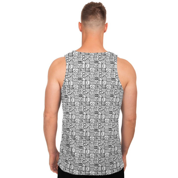 Zentangle Tank Top – Black &amp; White Pattern Statement Tank