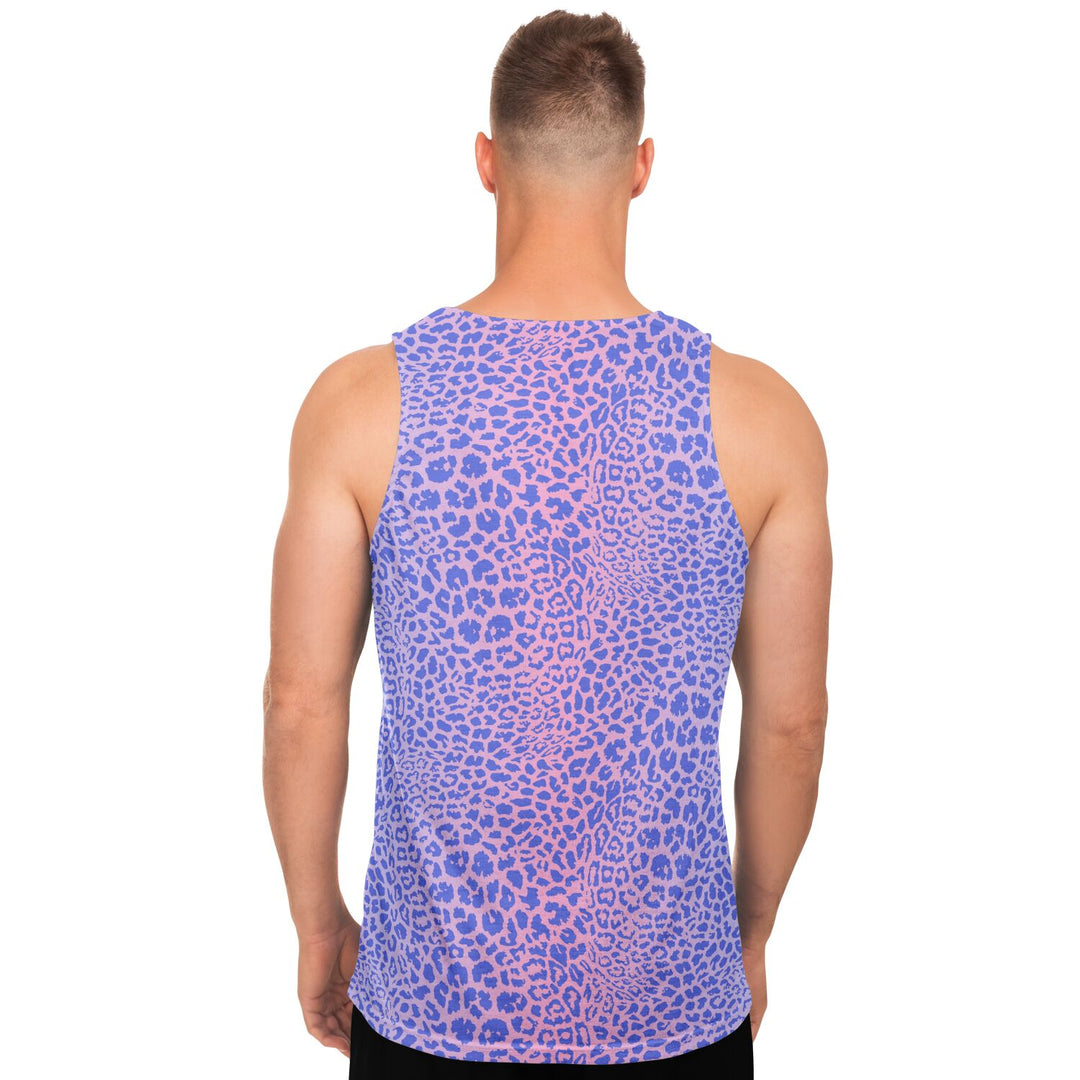 Lavender Leopard Tank Top – Gradient Animal Print Festival Shirt