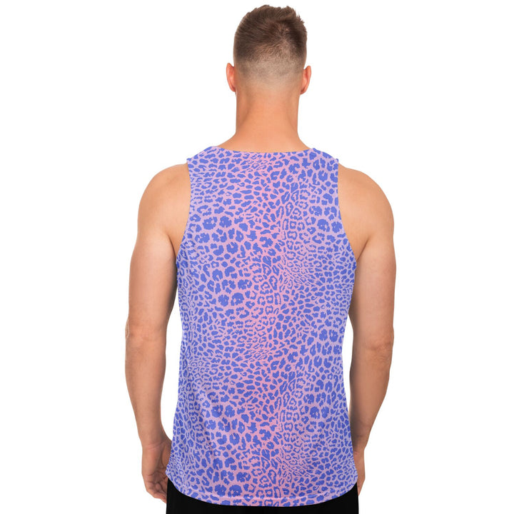Lavender Leopard Tank Top – Gradient Animal Print Festival Shirt
