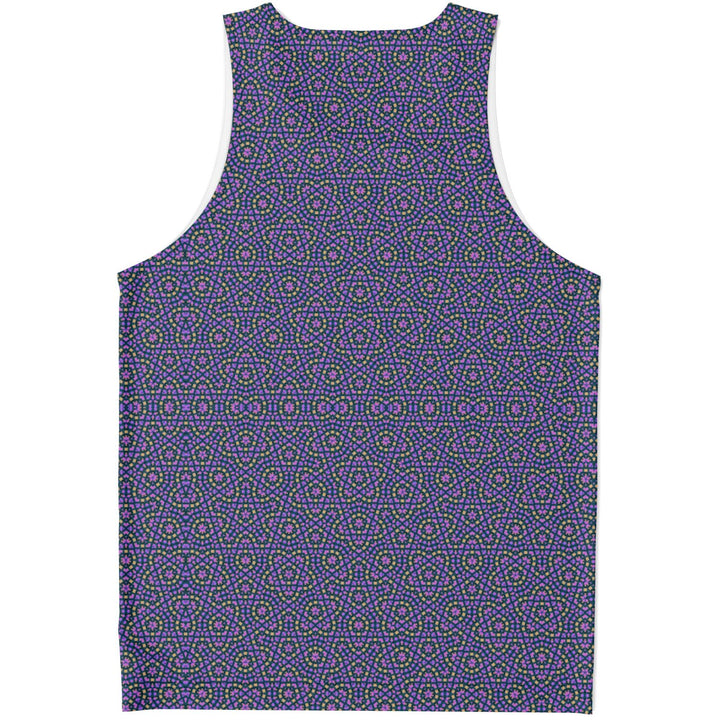 Mosaic Fractal Tank Top – Purple Geometric Pattern Tank