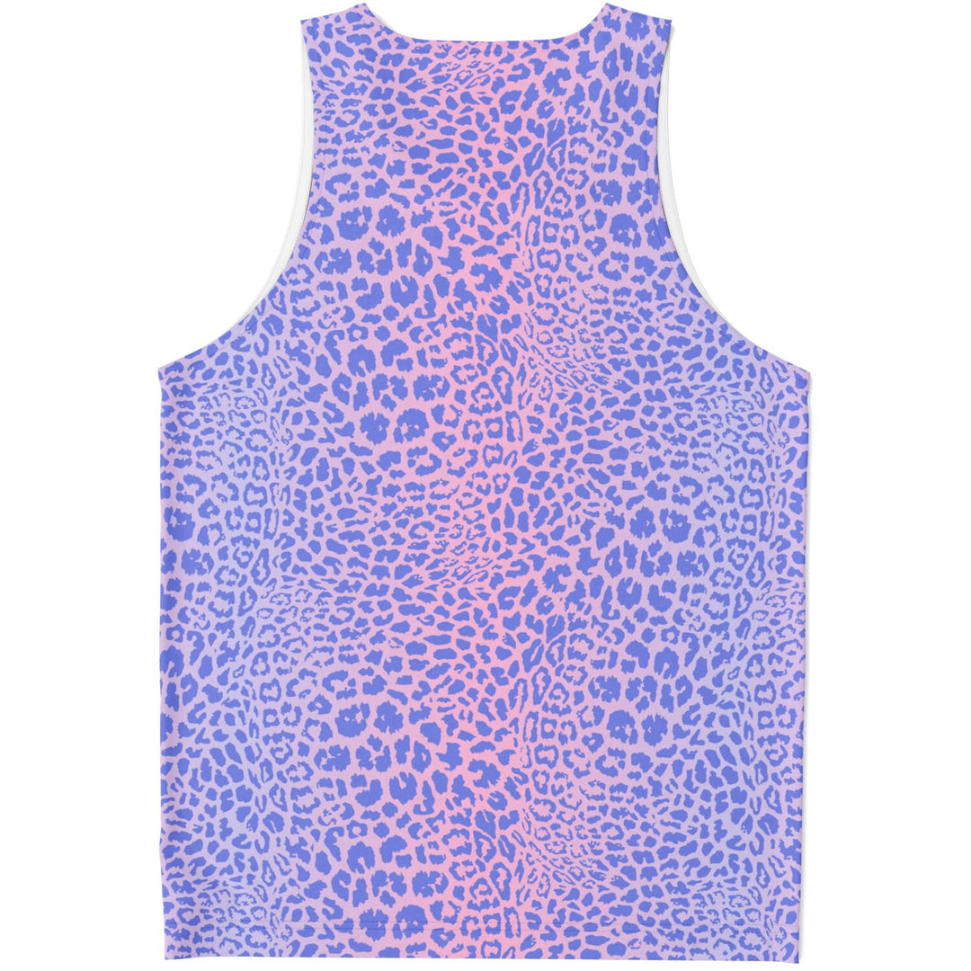 Lavender Leopard Tank Top – Gradient Animal Print Festival Shirt