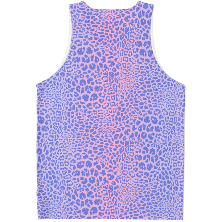 Lavender Leopard Tank Top – Gradient Animal Print Festival Shirt