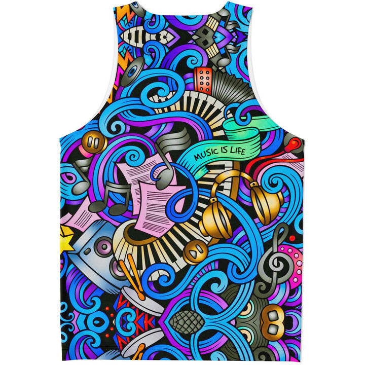 Music Is Life Festival Tank Top – Bold Concert Shirt for Jam Shows, Raves &amp; Summer Fits