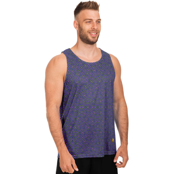 Mosaic Fractal Tank Top – Purple Geometric Pattern Tank