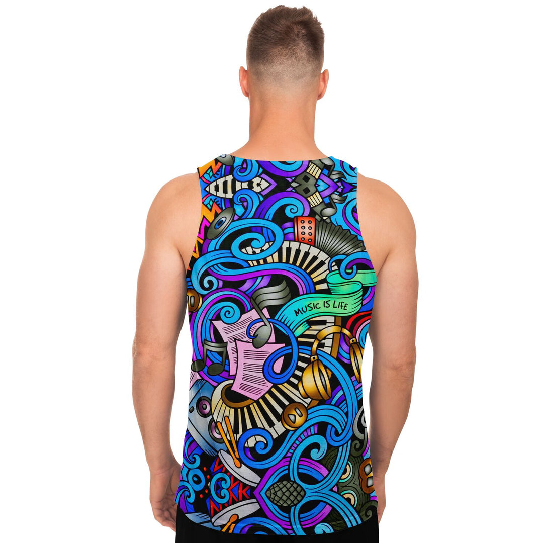 Music Is Life Festival Tank Top – Bold Concert Shirt for Jam Shows, Raves &amp; Summer Fits