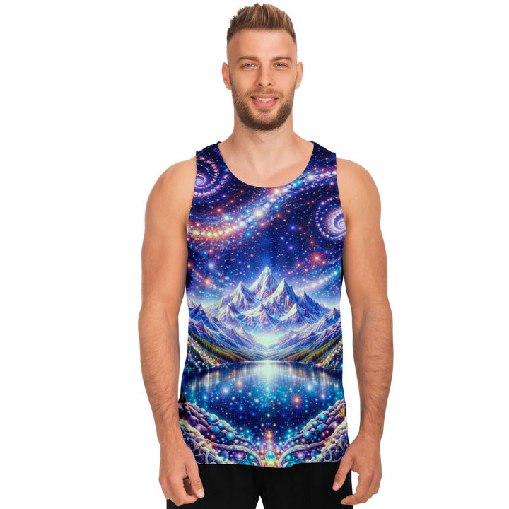 Cosmic Sierra Mountains Tank Top - Visionary Psychedelic Shirt
