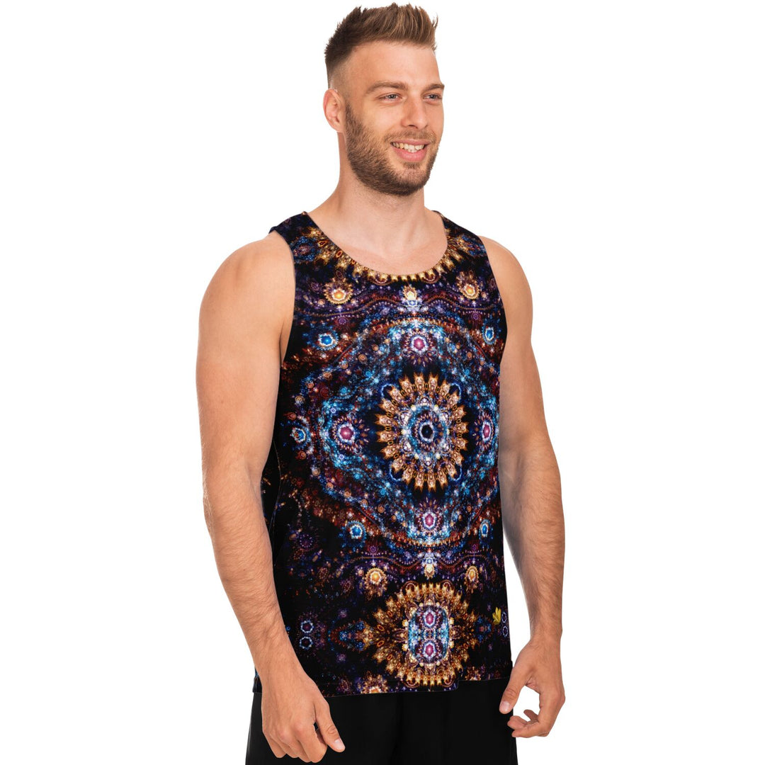 Cosmic Plane Tank Top – NASA Space Image Festival Shirt with Celestial Mandala Pattern