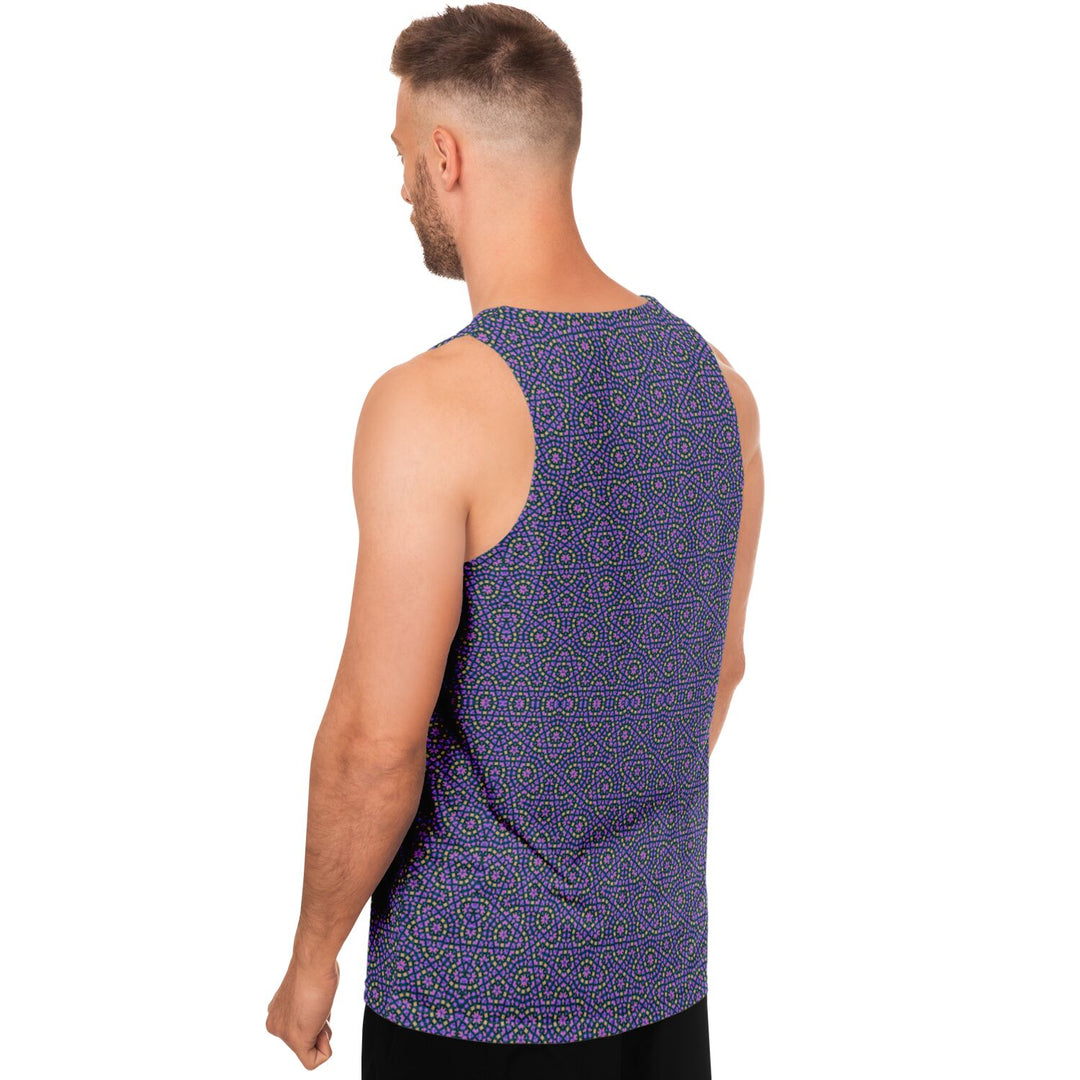 Mosaic Fractal Tank Top – Purple Geometric Pattern Tank