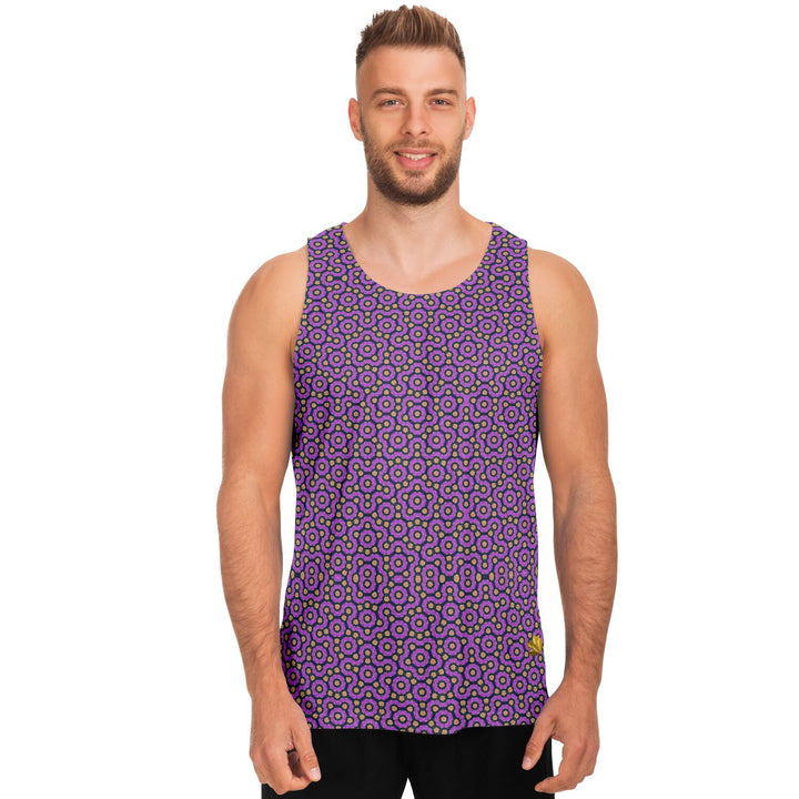 Mosaic Fractal Tank Top – Fuscia Geometric Pattern Tank
