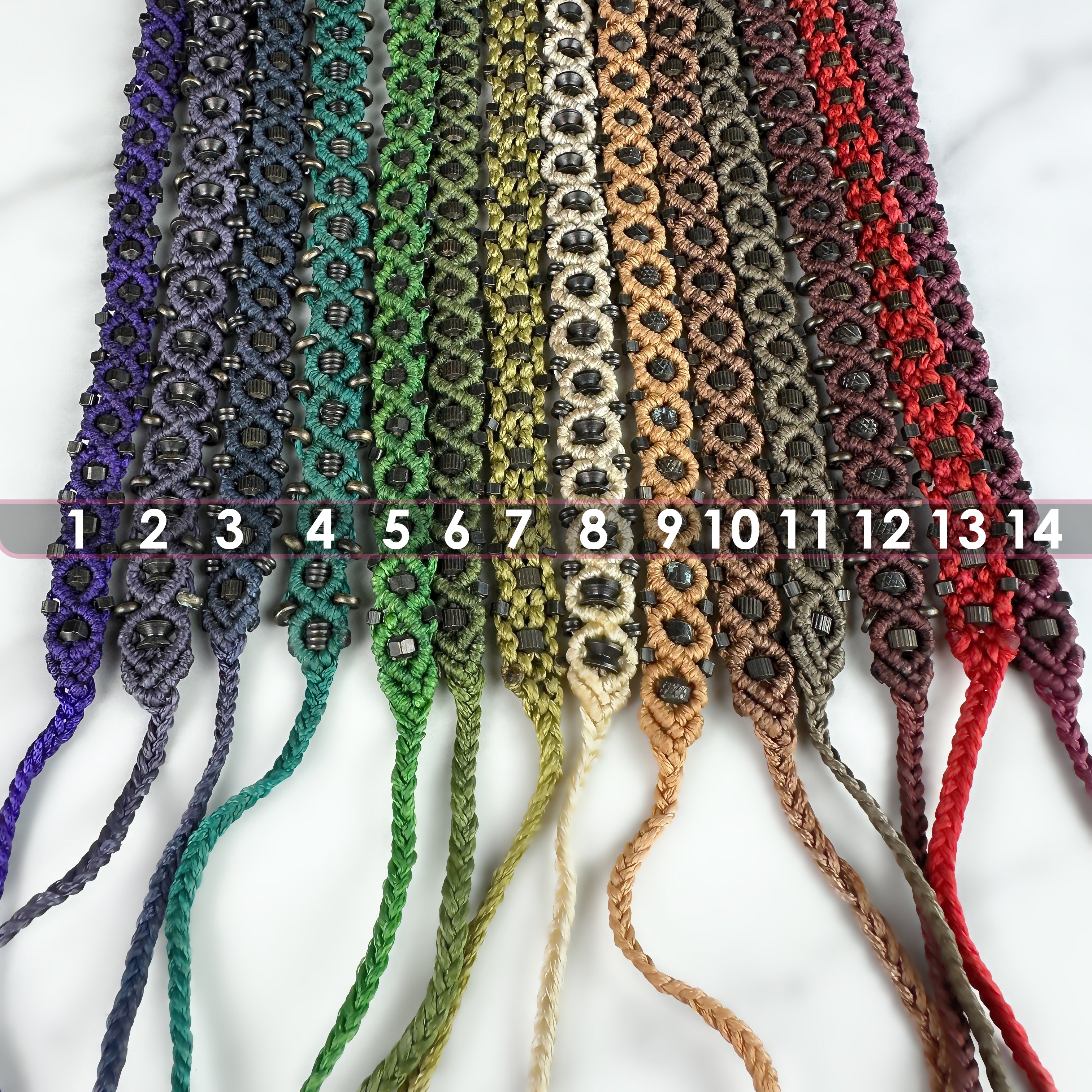 Handmade, Stackable Macrame Bracelets