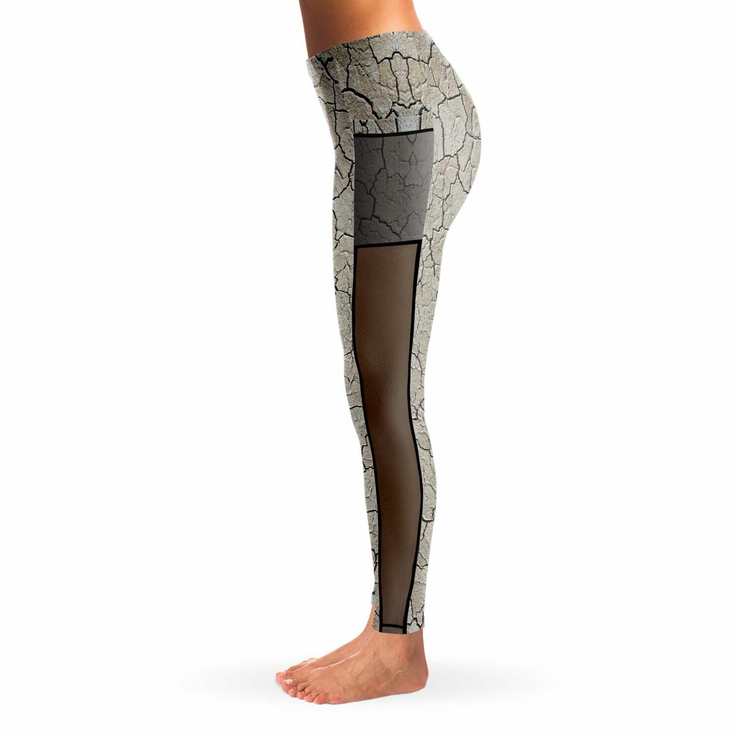 Black Rock City Yoga Leggings | Festival Pants with Mesh Pockets