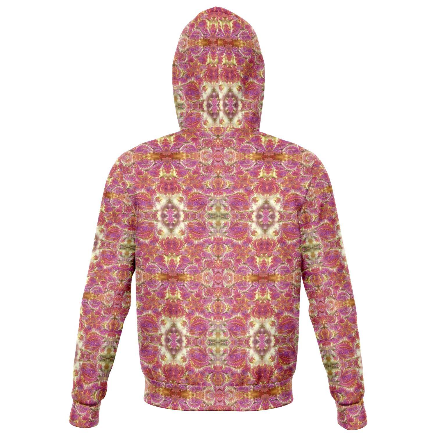 FRACTAL ROSE GOLD PREMIUM ZIP UP HOODIE - Manifestie