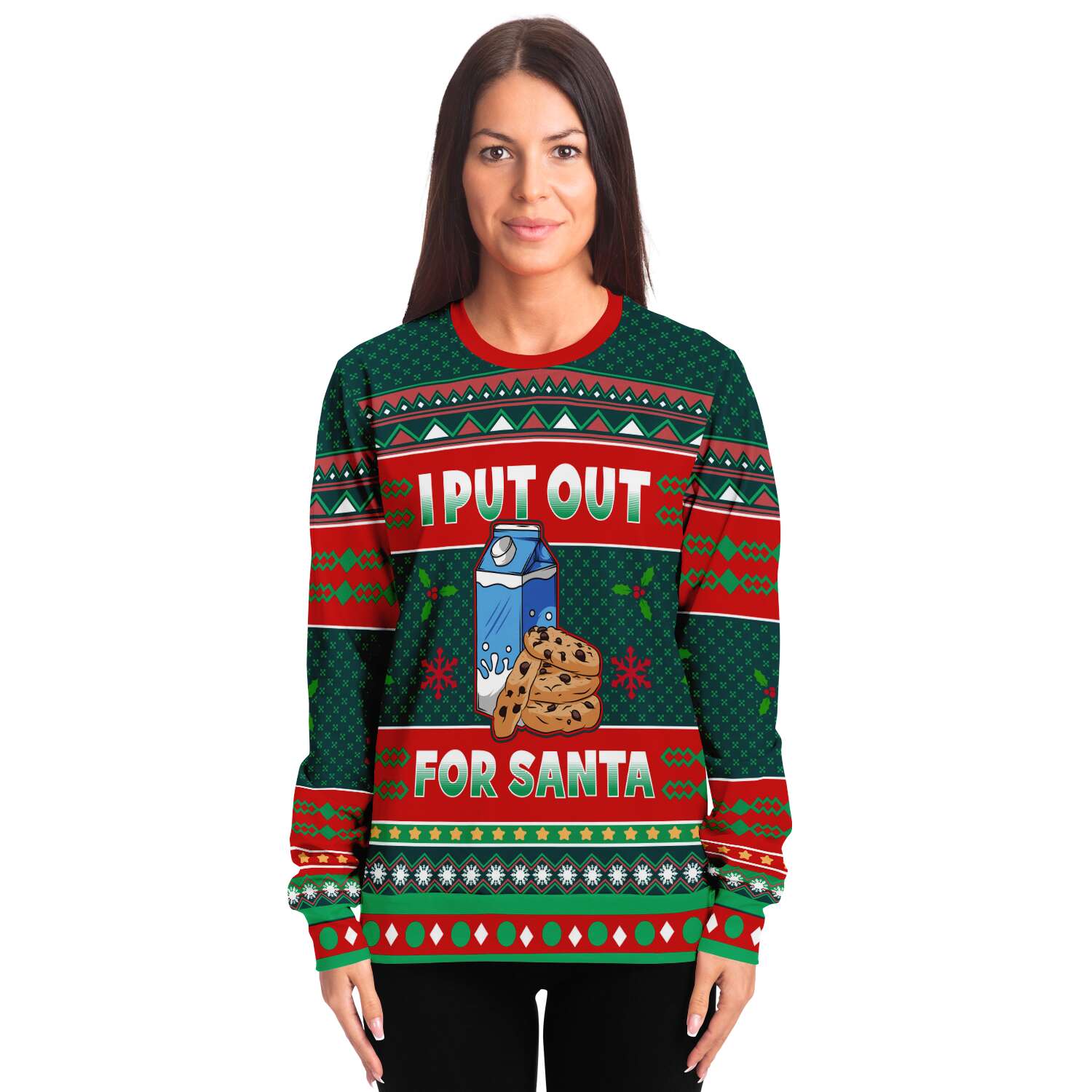 I Put Out For Santa Sweatshirt | Unisex Ugly Christmas Sweater, Xmas Sweater, Holiday Sweater, Festive Sweater, Funny Sweater, Funny Party Shirt