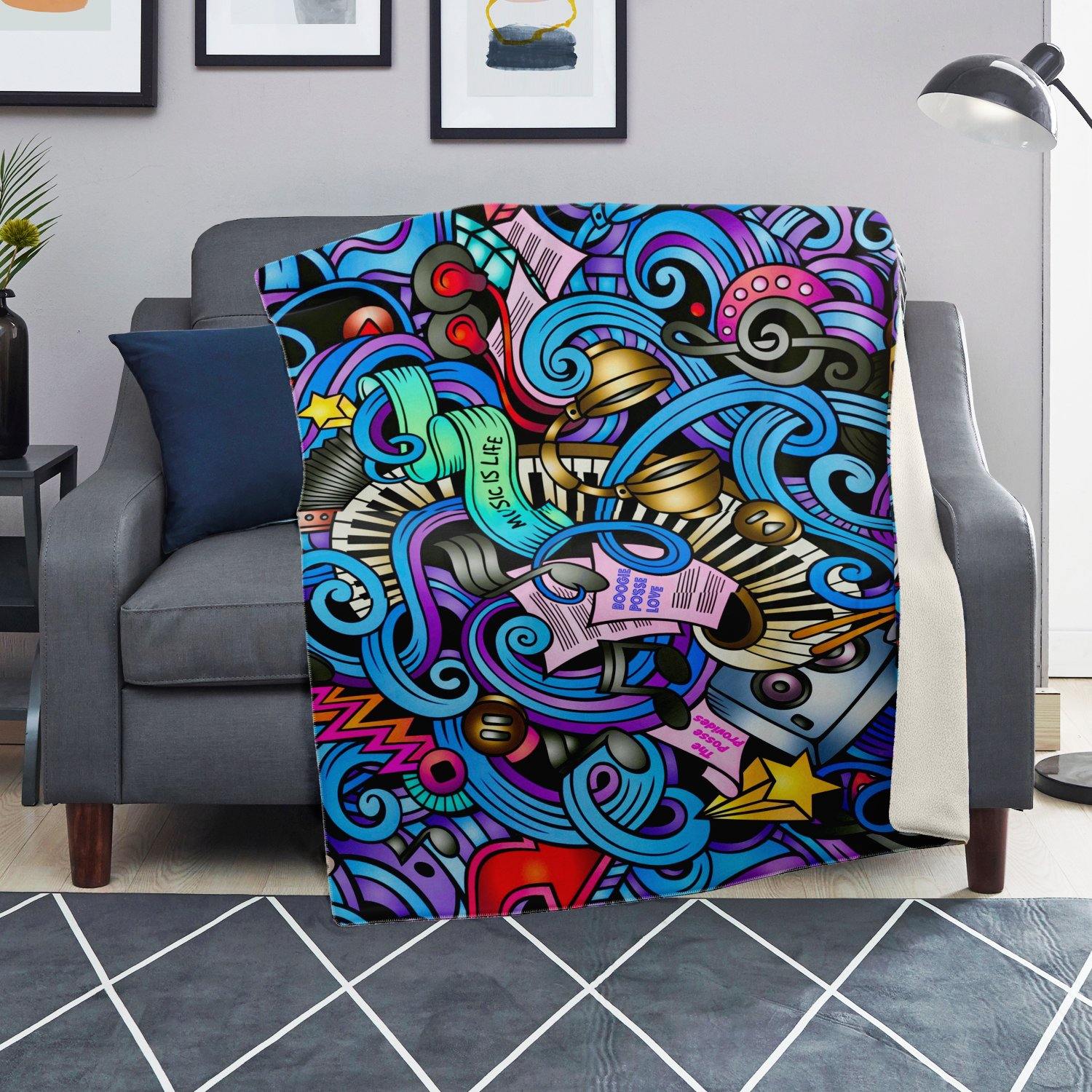 Boogie Posse Premium Microfleece Blanket - Manifestie