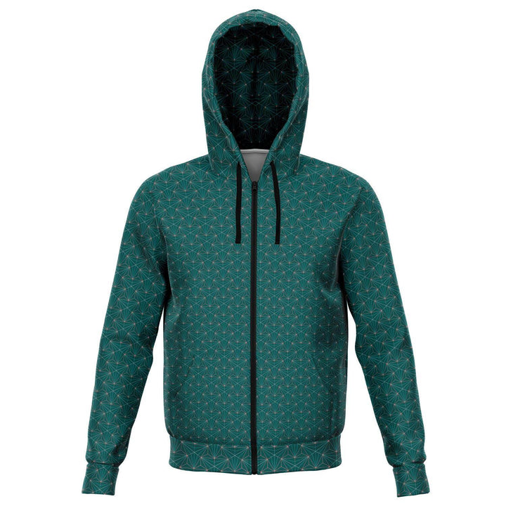 TURQUOISE SACRED CONNECTIONS PREMIUM ZIP UP HOODIE - Manifestie