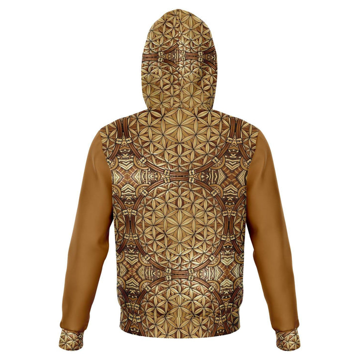 GOLDEN FLOWER OF LIFE PREMIUM PULLOVER HOODIE - Manifestie