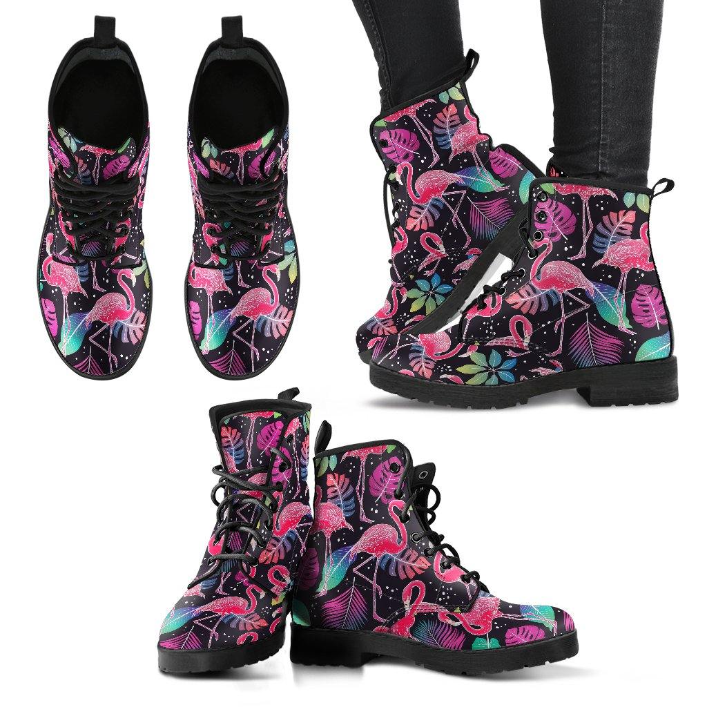 Flamingo Tropics Vegan Leather Boots - Manifestie