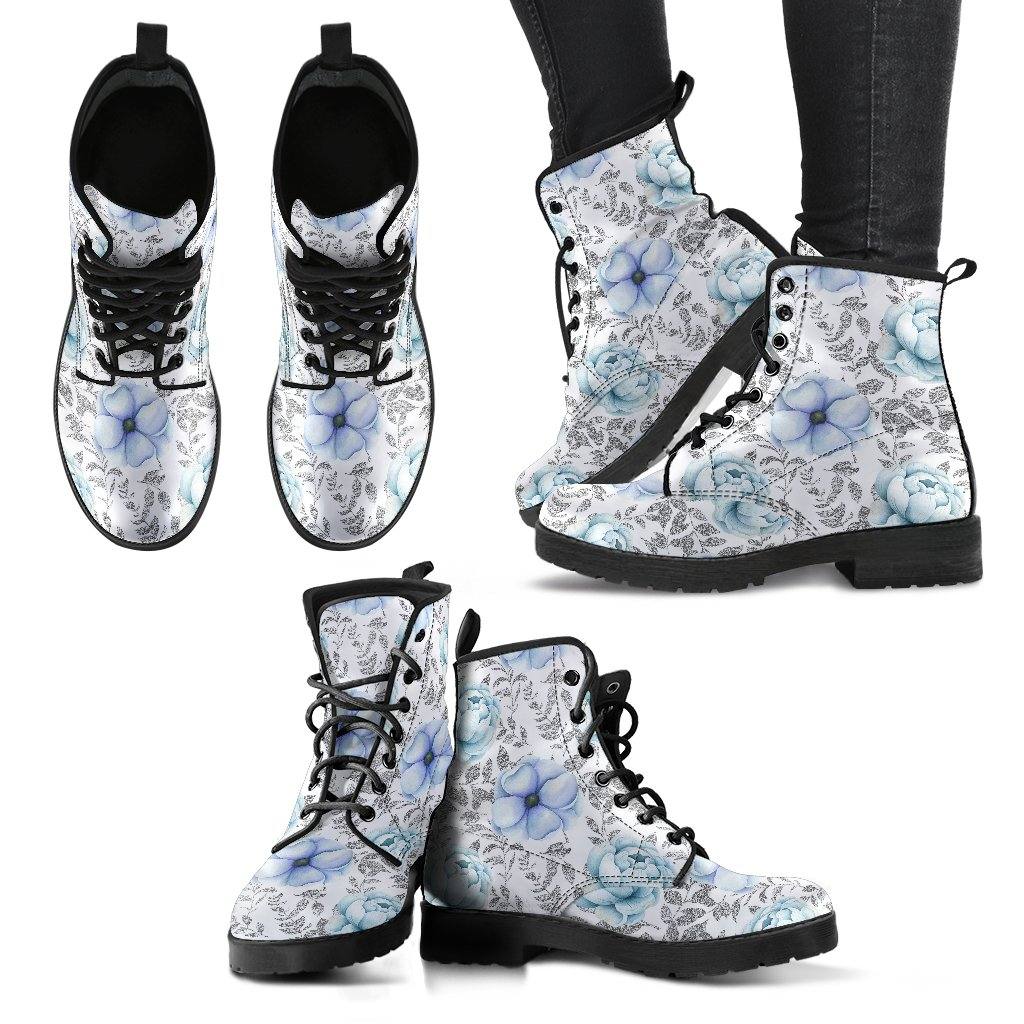 Winter Flowers Vegan Leather Boots - Manifestie
