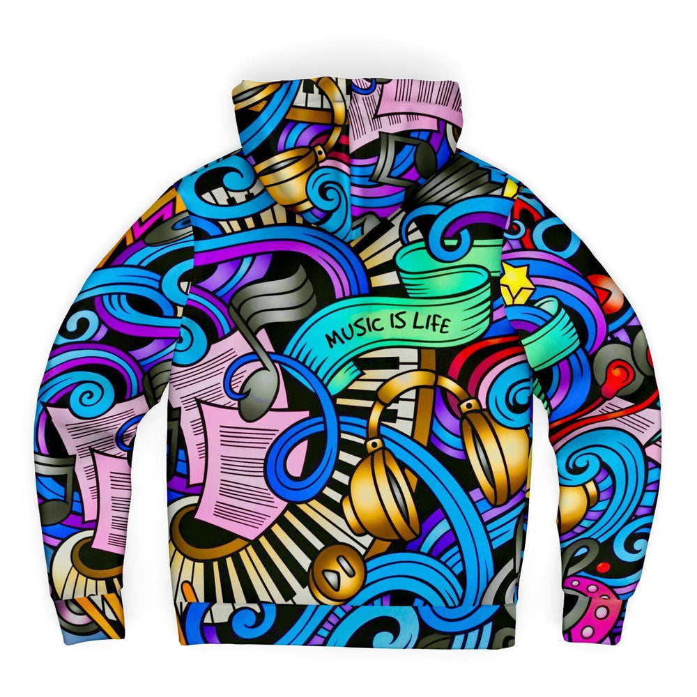 Music Is Life Premium Sherpa Lined Zip Hoodie - Manifestie