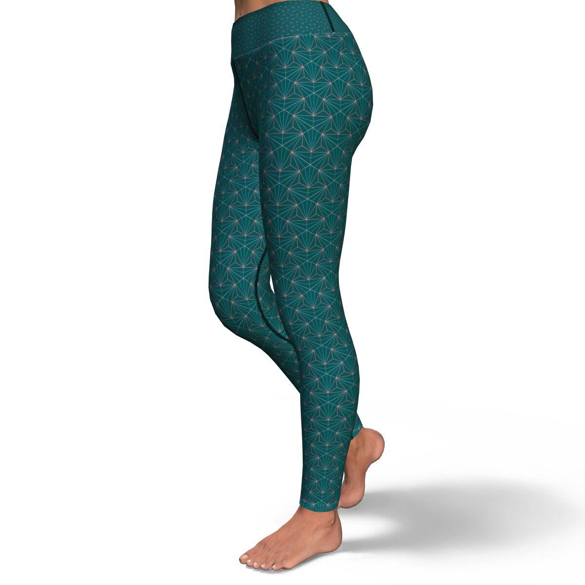 Turquoise Sacred Connections Premium Yoga Leggings - Manifestie