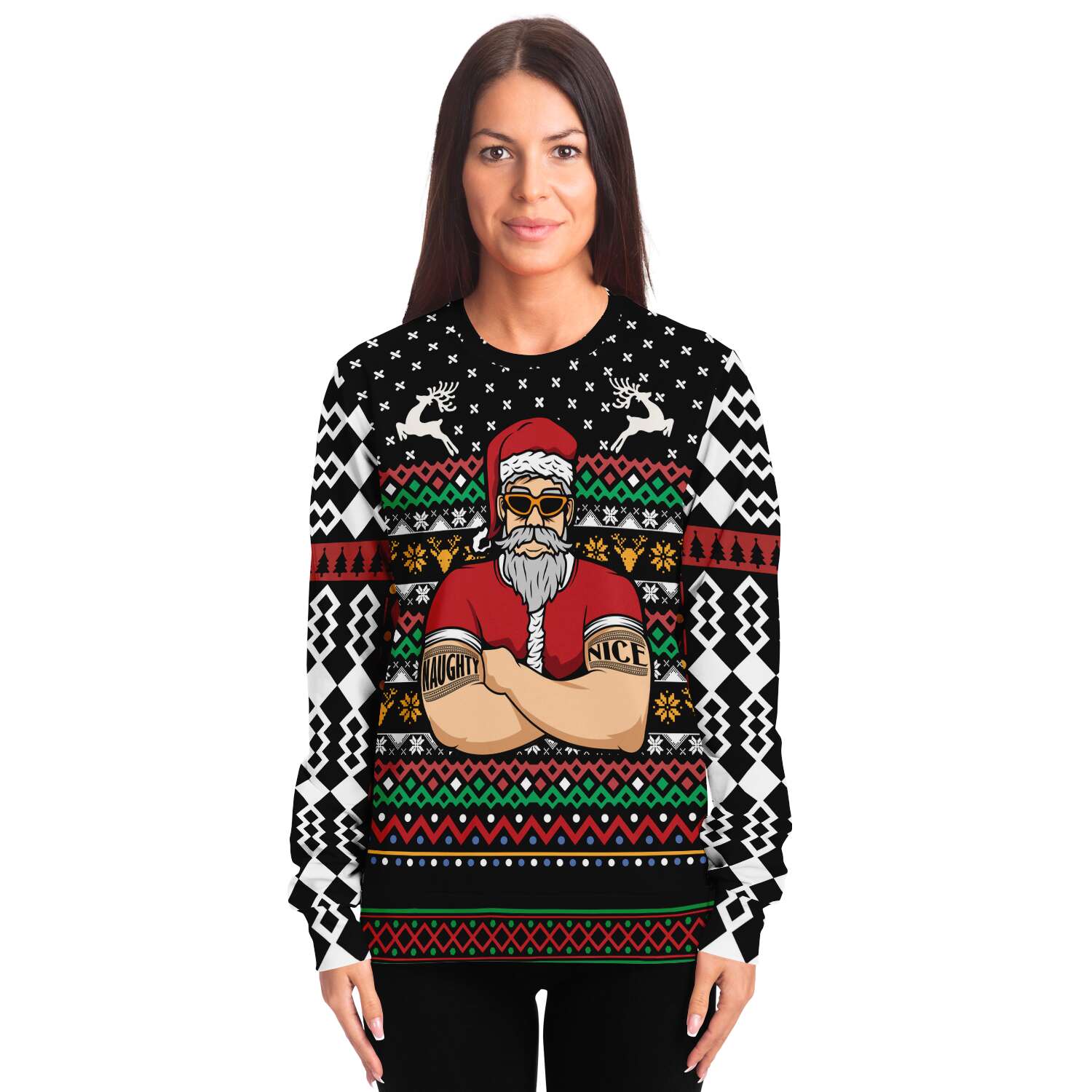 Santa's Bouncer Sweatshirt | Unisex Ugly Christmas Sweater, Xmas Sweater, Holiday Sweater, Festive Sweater, Funny Sweater, Funny Party Shirt