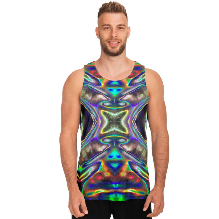 Mens Holographic Print Tank Top - Manifestie