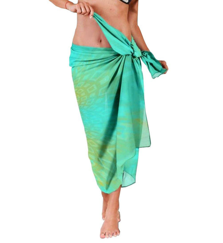 Turquoise Chiffon Beach Cover Up | Sarong | Pareo - Manifestie