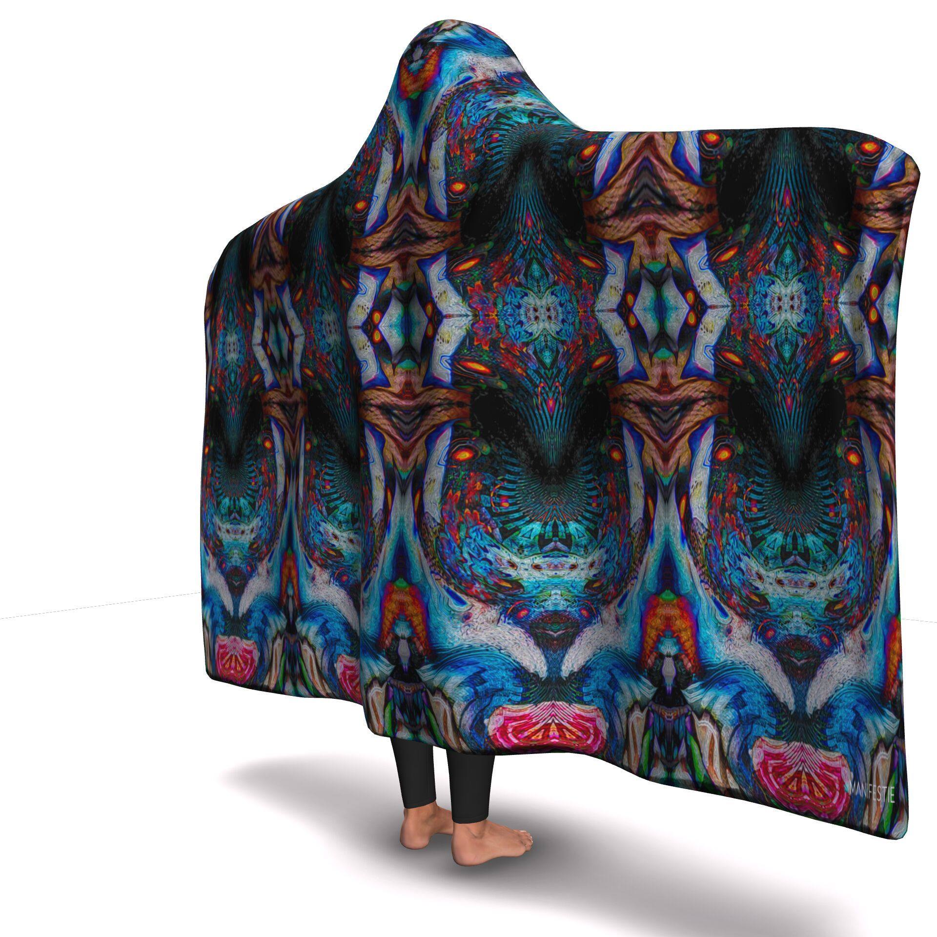 THIRD EYE PREMIUM HOODED BLANKET with WRIST STRAPS | Plush, Premium Sherpa | Kids, Adult - Manifestie