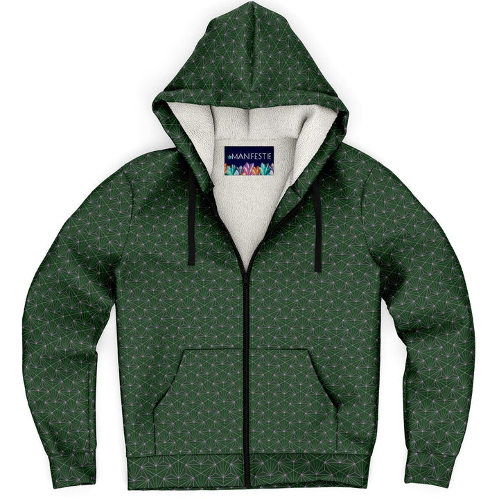 Jade Sacred Connections Premium Sherpa Lined Zip Hoodie - Manifestie