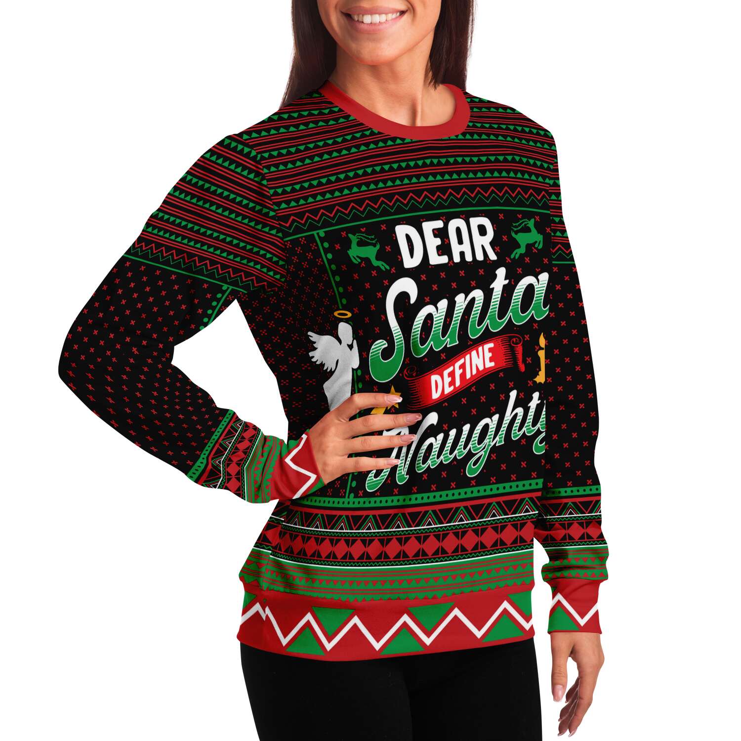 Define Naughty Sweatshirt | Unisex Ugly Christmas Sweater, Xmas Sweater, Holiday Sweater, Festive Sweater, Funny Sweater, Funny Party Shirt