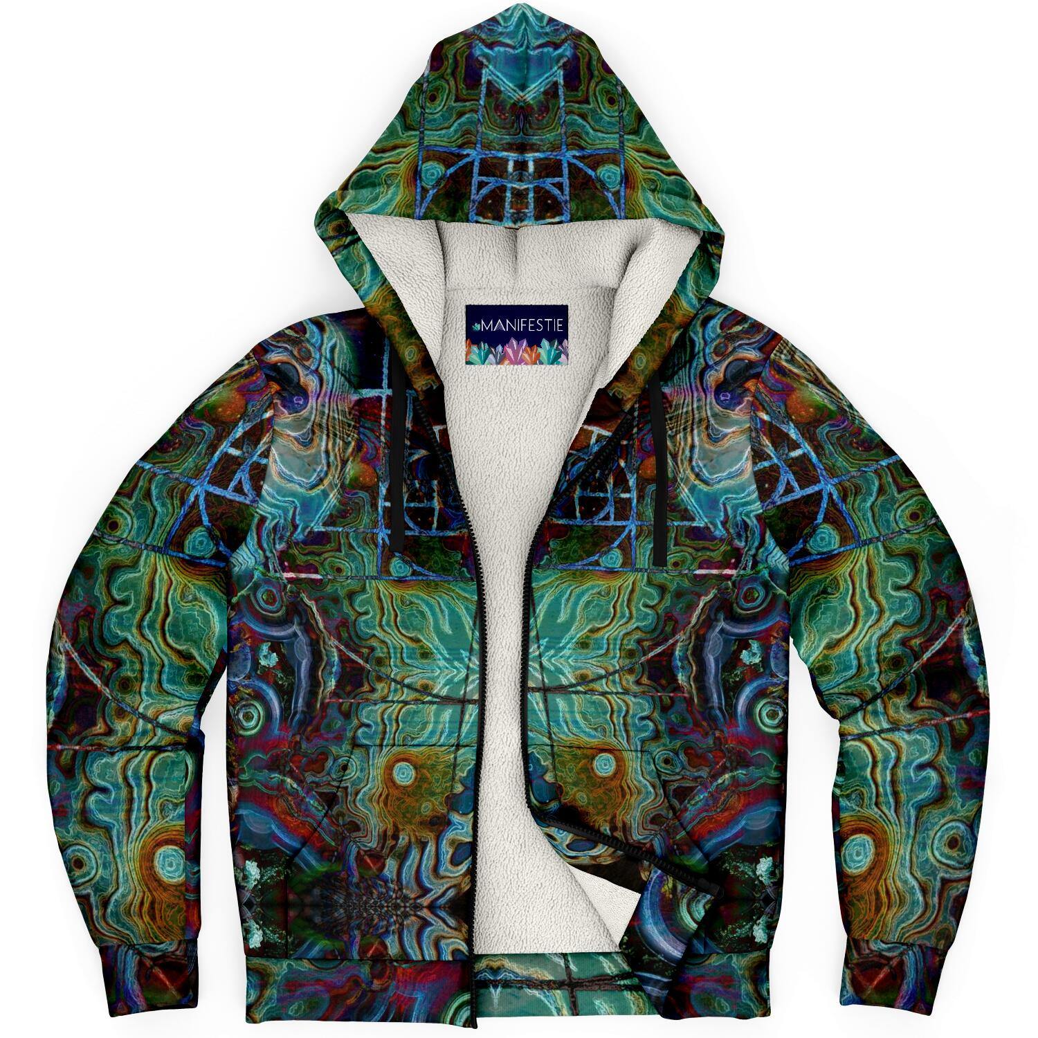 Fibonaccis Fantasy Premium Sherpa Lined Zip Hoodie - Manifestie