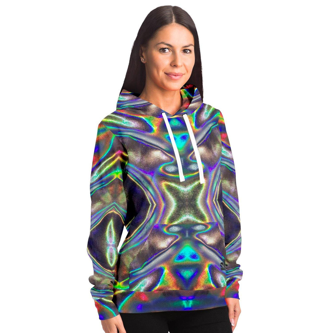 Holographic Print Premium Pullover Hoodie - Manifestie