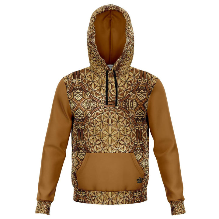 GOLDEN FLOWER OF LIFE PREMIUM PULLOVER HOODIE - Manifestie