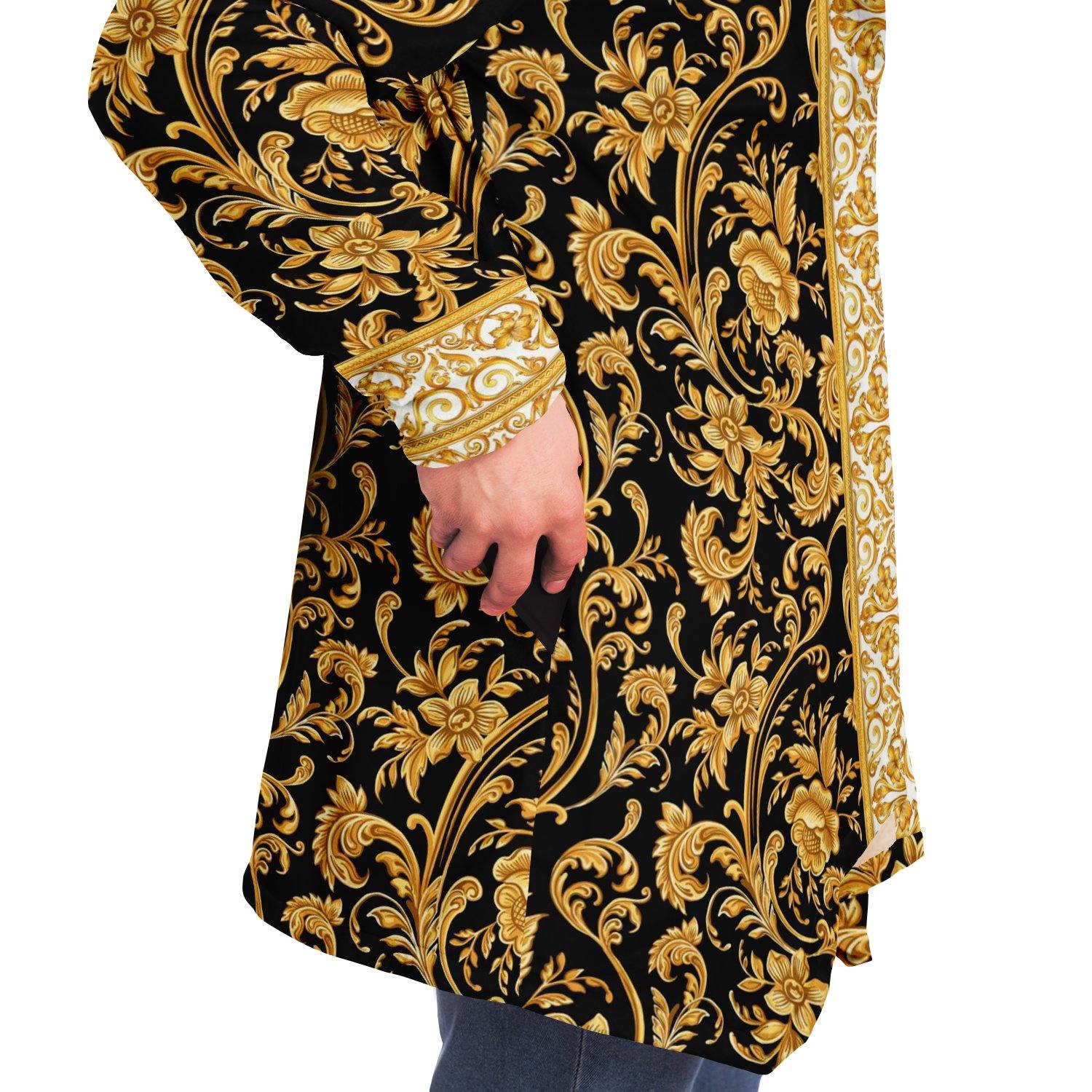 Gold Barock Skull Premium Sherpa Cloak - Manifestie