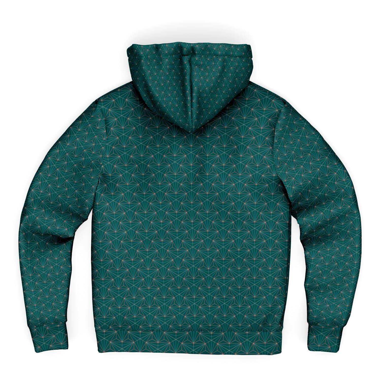 Turquoise Sacred Connections Premium Sherpa Lined Zip Hoodie - Manifestie